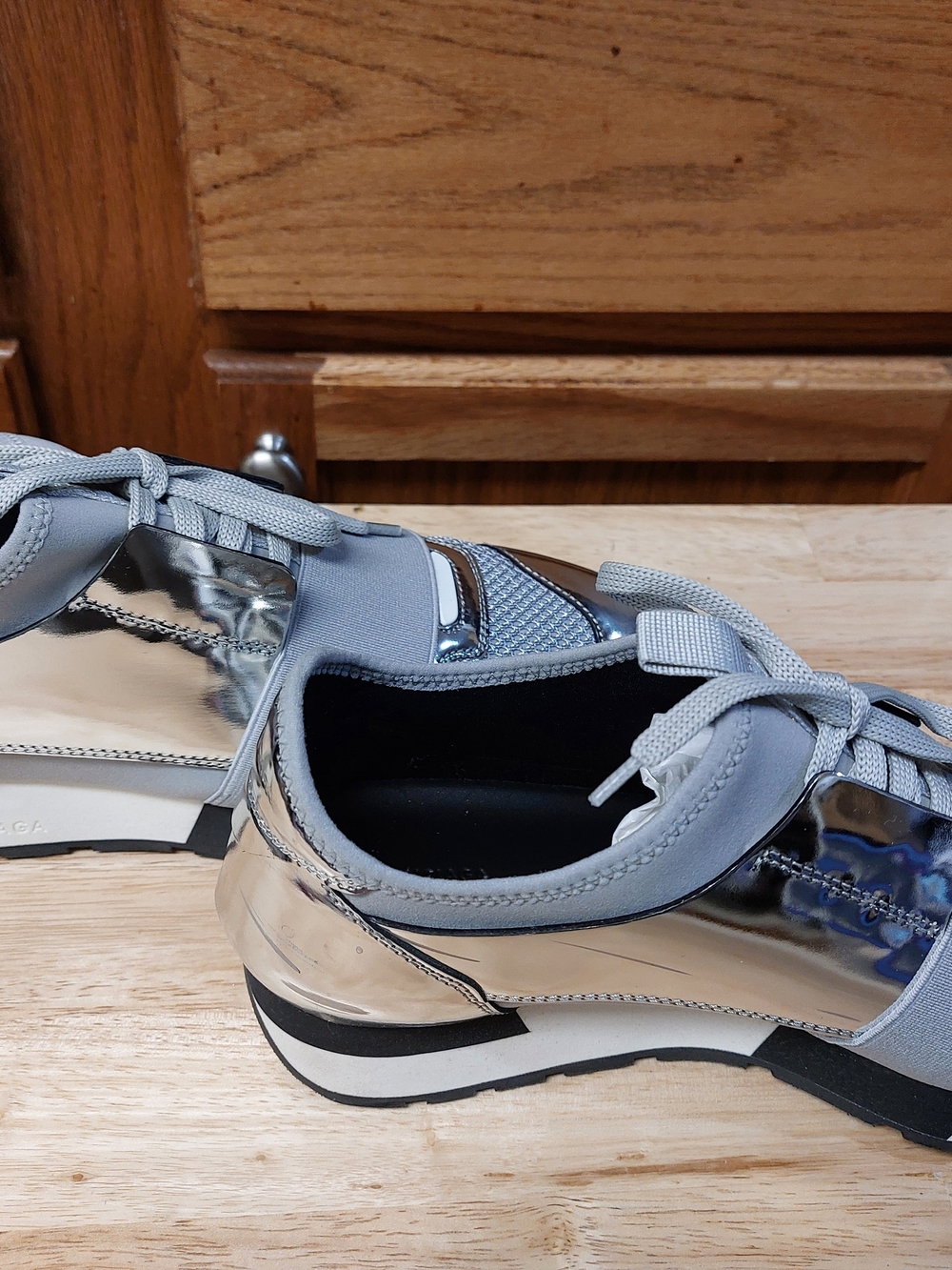 Balenciaga Race Runners Argent Size 38 - Picture 3 of 7